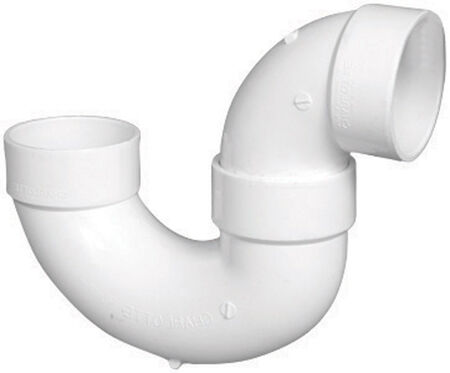 Charlotte Pipe Schedule 40 4 in. Hub X 4 in. D Hub PVC P-Trap 1 pk