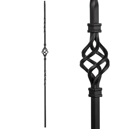 Iron Baluster Single Basket