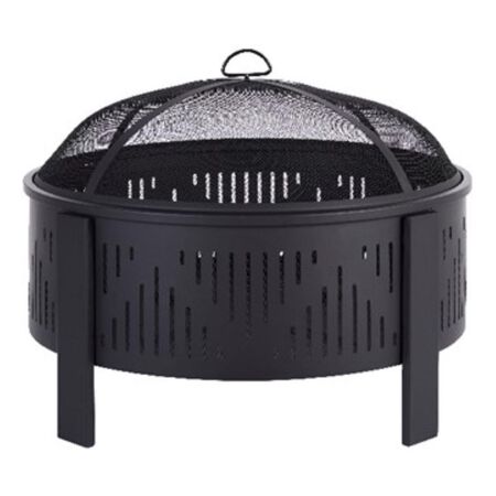 Living Accents 29 in. W Steel Round Wood Fire Pit