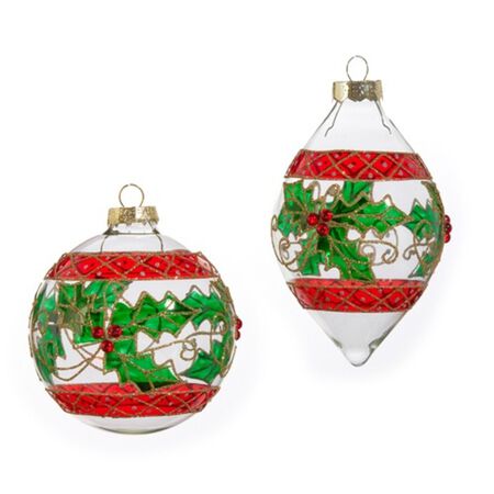 Raz Imports 4 in. HOLLY ORNAMENT