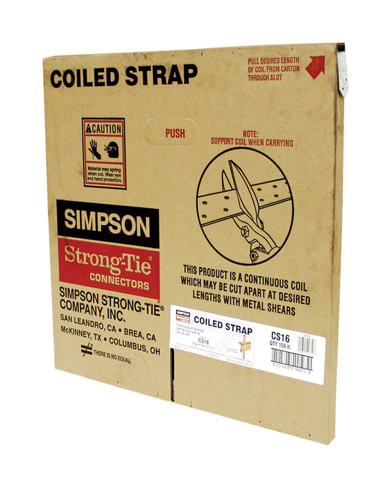 Simpson Strong-Tie HRS 16 in. 12-Gauge ZMAX Galvanized Heavy Strap Tie Simpson Strong-Tie HRS 16 in. 12-Gauge ZMAX Galvanized Heavy Strap Tie