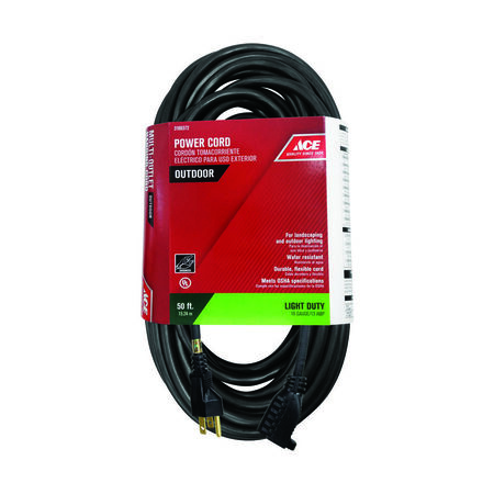 Ace Outdoor Extension Cord 16/3 SJTW 50 ft. L Black