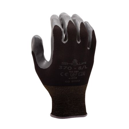 Atlas Unisex Indoor/Outdoor Dipped Gloves Black/Gray L 1 pair