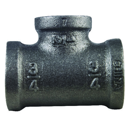 STZ Industries 3/4 in. FIP each X 3/4 in. D FIP 1/2 in. D FIP Black Malleable Iron Reducing Tee