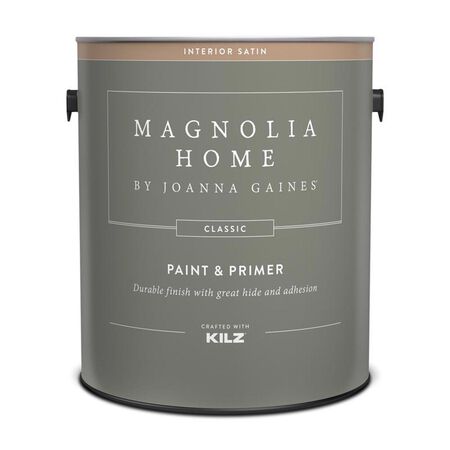Magnolia Home by Joanna Gaines Classic Satin True White Base 1 Paint and Primer Interior 1 gal