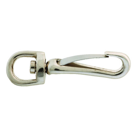 Campbell 3/8 in. D X 2-4/7 in. L Nickel-Plated Zinc Spring Snap 20 lb