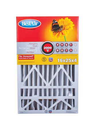 BestAir 25 in. W X 16 in. H X 4 in. D 11 MERV Pleated Air Filter 1 Pack