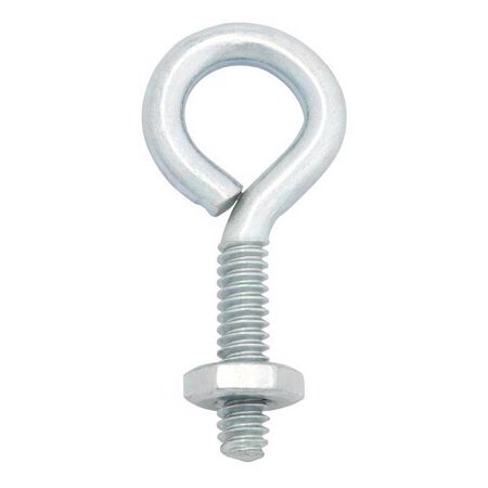 Hampton 3/16 in. X 1-1/2 in. L Zinc-Plated Steel Eyebolt Nut Included