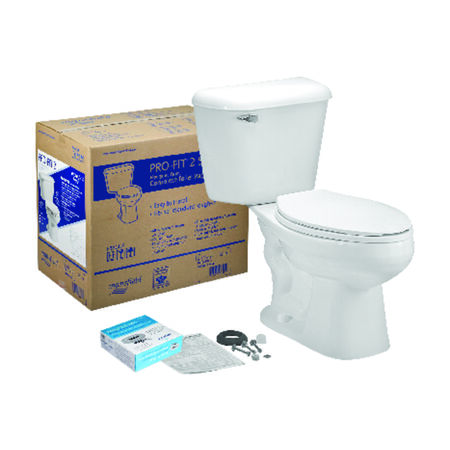 Mansfield Pro-Fit 2 1.6 gal White Elongated Complete Toilet Kit