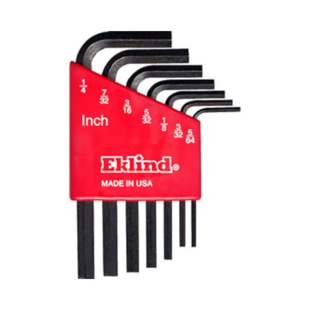 Eklind Tool Hex-L 5/64 to 1/4 SAE Short Arm Hex L-Key Set Multi-Size in. 7 pc.