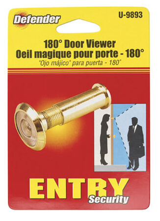 Prime-Line Door Viewer 9/16 in. 5.43 in. x 3.18 in. x 1.25 in. Brass 9/16 in. Solid Brass Use on Thi