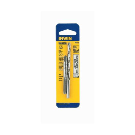 Irwin Hanson Steel SAE Drill and Tap Set #3 1/4 in. 2 pc