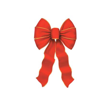Holiday Trims Red/Gold 7 Loop Christmas Bow 10 inch in.