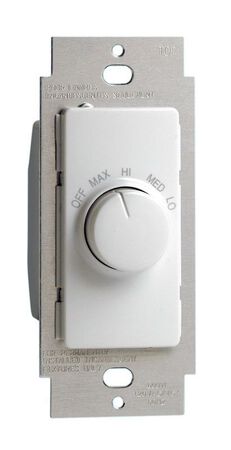 Leviton 1.5 amps Rotary Fan Control Switch Single Pole