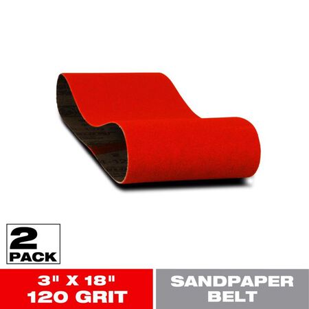 Diablo 18 in. L X 3 in. W Premium Zirconium Blend Sanding Belt 120 Grit Fine 2 pk