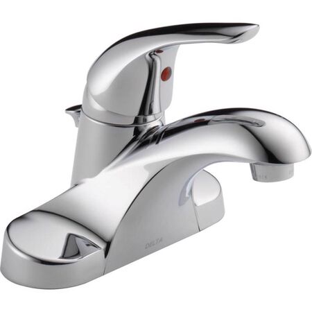 Delta Foundations Stainless Steel Pop-up Bathroom Sink Faucet 4 in.
