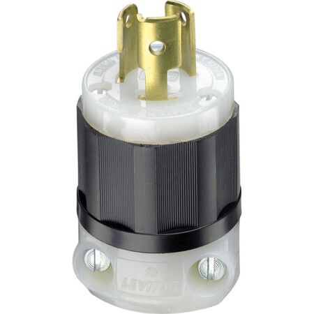 Leviton Industrial Nylon Grounding Plug L5-15P 18-10 AWG 2 Pole 3 Wire