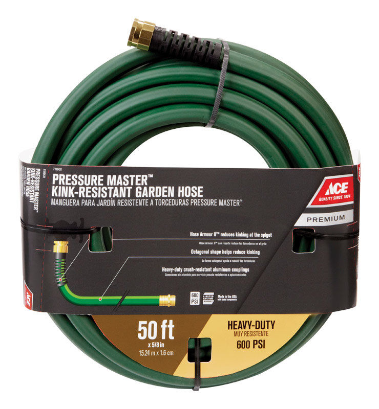 Ace Pressure Master 5/8 in. Dia. x 50 ft. L Garden Hose Kink Resistant