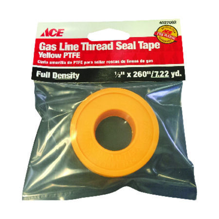 Ace Gas Line Yellow 1/2 in. W X 260 in. L Thread Seal Tape