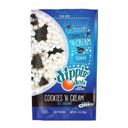 Dippin' Dots Beaded Ice Cream Cookie & Cream Ice Cream Mix 3 oz Pouch