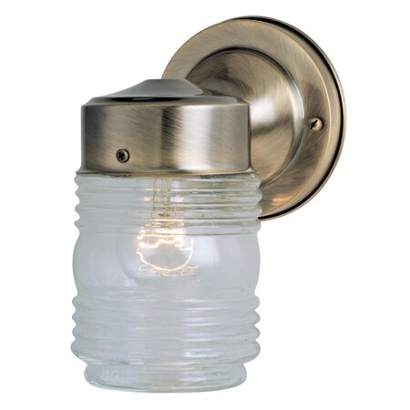 Westinghouse 1-Light Antique Brass Clear Wall Sconce