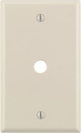 Leviton Almond 1 gang Thermoset Plastic Cable/Telco Wall Plate 1 pk