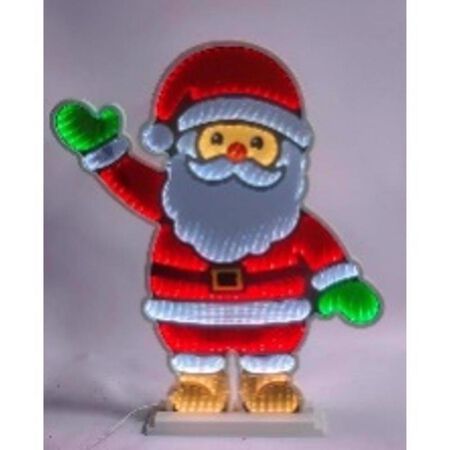 Celebrations LED Infinity Santa 30 in. Yard Decor