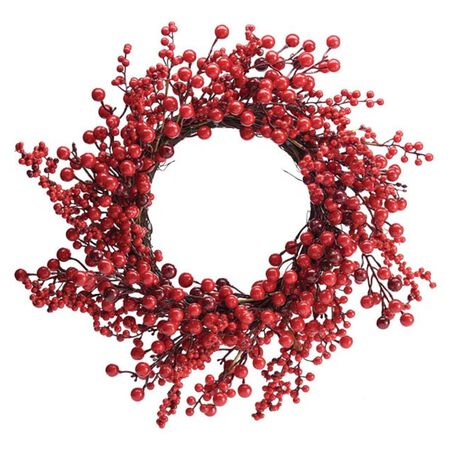 Burton and Burton Wreath 22 in. Red Berries