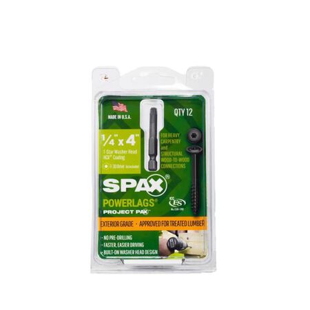SPAX PowerLag 1/4 in. in. X 4 in. L T-30 Washer Head Serrated Structural Screws