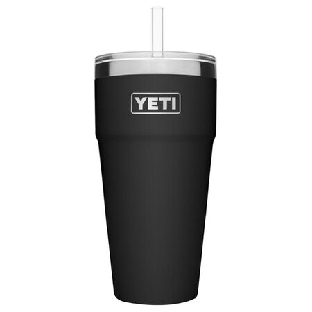 YETI Rambler 26 oz Black BPA Free Straw Cup