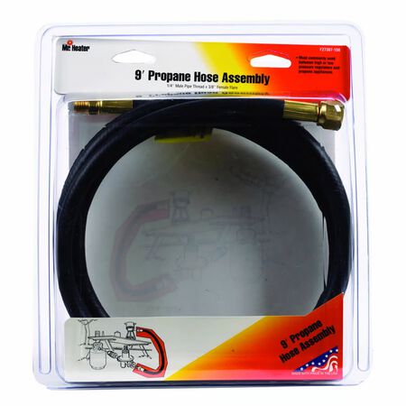 Mr. Heater 3/8 in. D X 1/4 in. D X 9 ft. L Brass/Plastic Hose Assembly