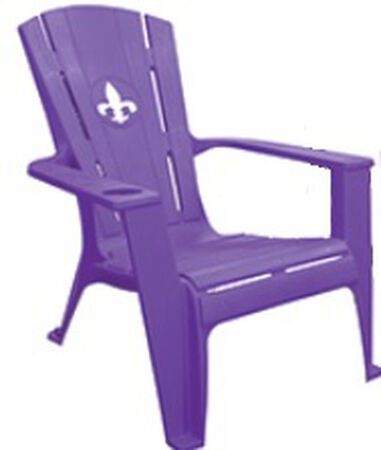 Purple Adirondack Chair with Fleur De Lis