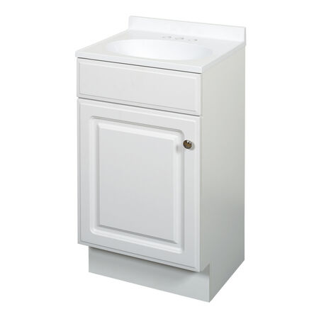 Zenith Products Single White Vanity Combo 18 in. W X 16 in. D X 35 in. H