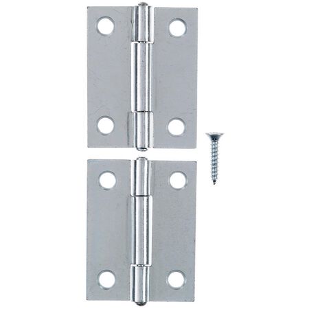 Ace 2.75 in. W X 2 in. L Chrome Steel Narrow Hinge 2 pk
