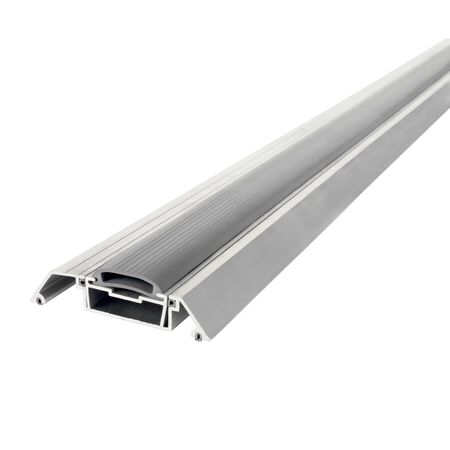 M-D 0.875 in. H X 3.5 in. W X 36 in. L Mill Aluminum Adjustable Deluxe Threshold Gray
