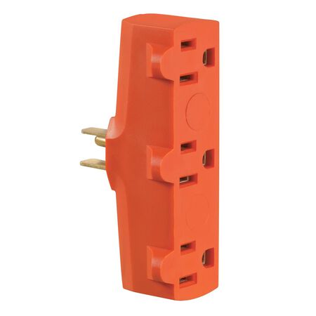 Leviton Polarized 3 outlets Outlet Adapter 1 pk