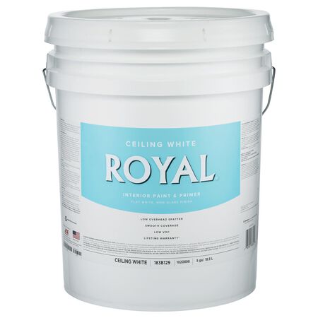 Royal Flat Ceiling White Paint Interior 5 gal