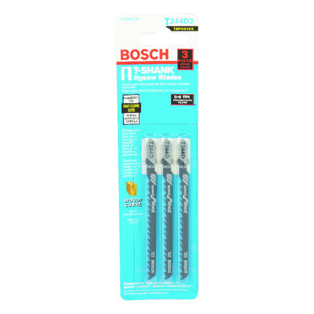 Bosch 4 in. High Carbon Steel T-Shank Jig Saw Blade 6 TPI 3 pk