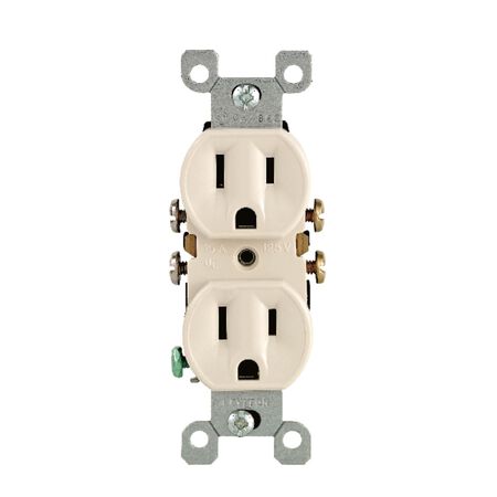 Leviton 15 amps 125 V Light Almond Outlet 5-15R 10 pk