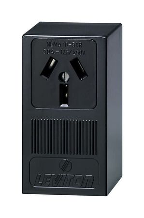 Leviton 50 amps 125/250 V Black Outlet 10-50R 1 pk