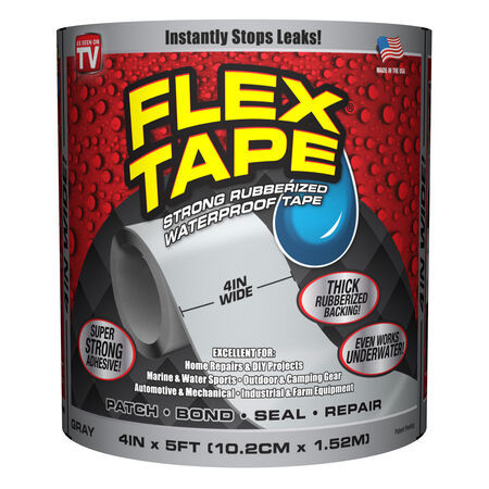 FLEX SEAL Family of Products FLEX TAPE 4 in. W X 5 ft. L Gray Waterproof Repair Tape