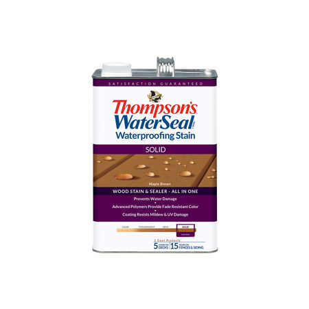 Thompson's WaterSeal Wood Sealer Solid Desert Tan Waterproofing Wood Stain and Sealer 1 gal