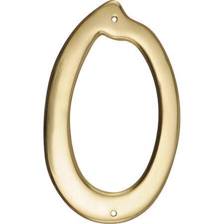 HILLMAN 4 in. Gold Brass Nail-On Number 0 1 pc