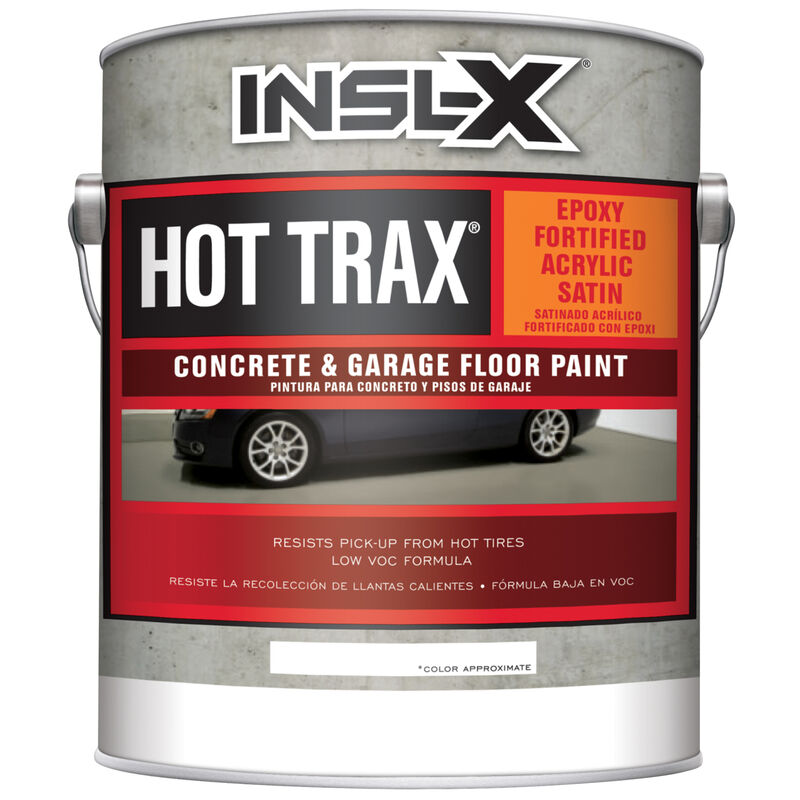 InslX Hot Trax Satin Light Gray WaterBased Acrylic Concrete & Garage
