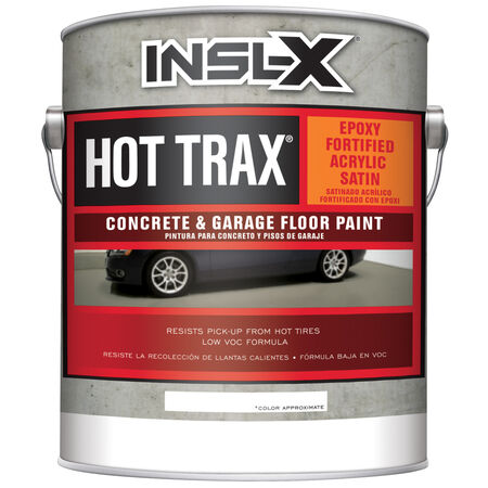 Insl-X Hot Trax Satin Light Gray Water-Based Acrylic Concrete & Garage Floor Paint 1 gal