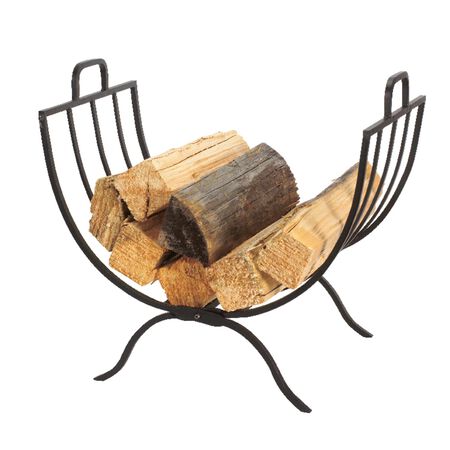 Panacea Black Matte Steel Log Rack