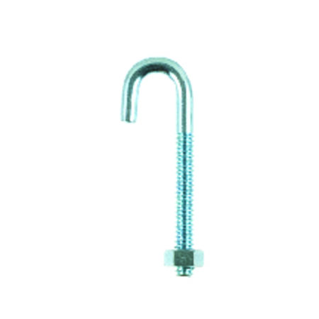 Hampton Small Zinc-Plated Silver Zinc 0.5625 in. L J-Bolt 60 lb 1 pk