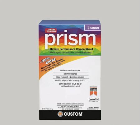 Custom Building Products Prism&reg; Ultra Performance Cement Grout, In Rolling Fog, 17-Pound