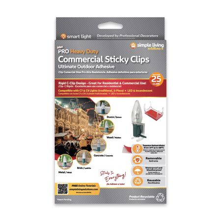 Simple Living Solutions Max Pro Commercial Heavy Duty Sticky Clips 25 Pack