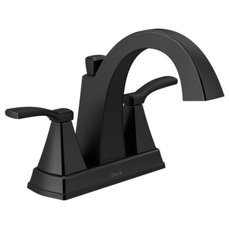 Delta Flynn Matte Black Bathroom Faucet 4 in.